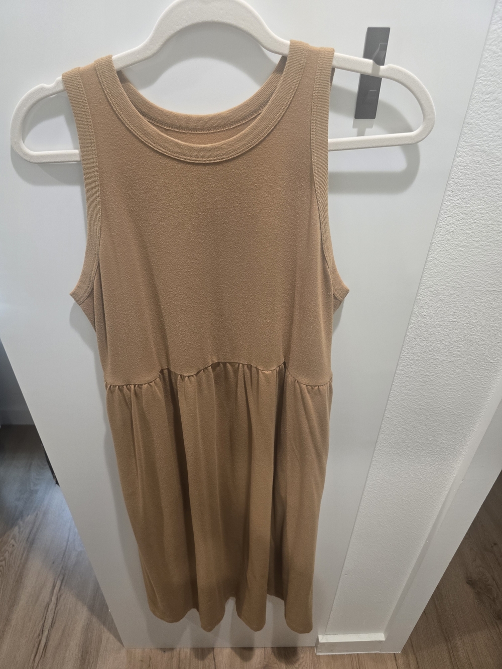 a new day Tan Sleeveless Knit Tank Dress